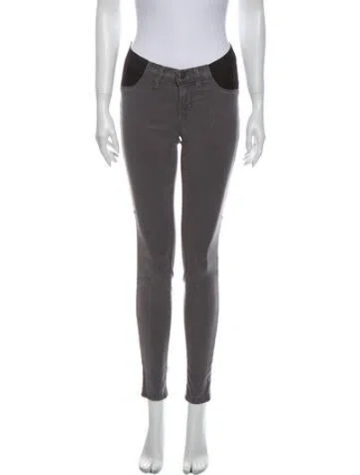 Pre-owned J Brand Low-rise Skinny Leg Jeans In Gray