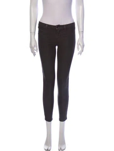 Pre-owned J Brand Low-rise Skinny Leg Jeans In Gray