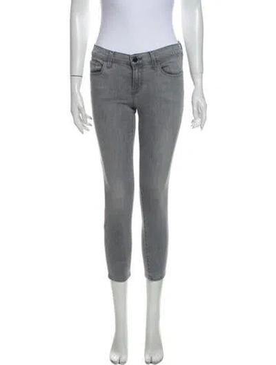 Pre-owned J Brand Low-rise Skinny Leg Jeans In Gray