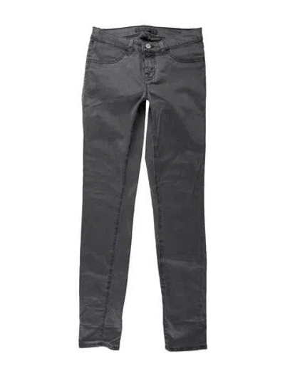 Pre-owned J Brand Low-rise Skinny Leg Jeans In Gray
