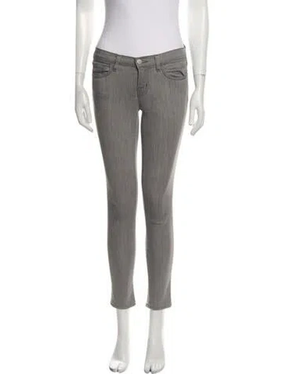 Pre-owned J Brand Low-rise Skinny Leg Jeans In Gray