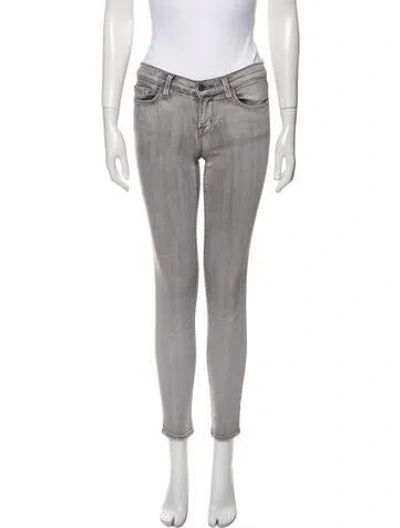 Pre-owned J Brand Low-rise Skinny Leg Jeans In Gray