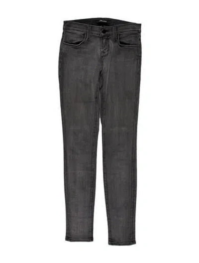 Pre-owned J Brand Low-rise Skinny Leg Jeans In Gray