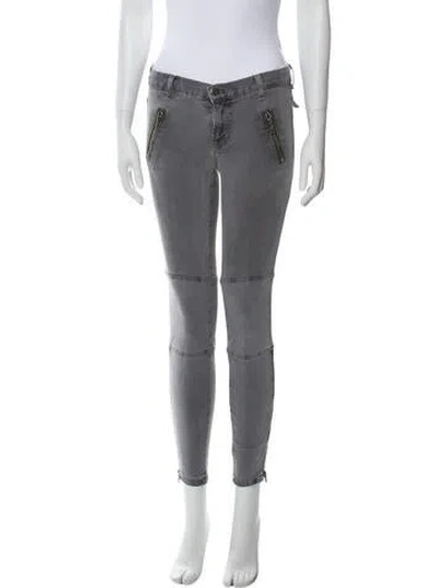 Pre-owned J Brand Low-rise Skinny Leg Jeans In Gray