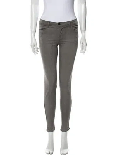 Pre-owned J Brand Low-rise Skinny Leg Jeans In Gray