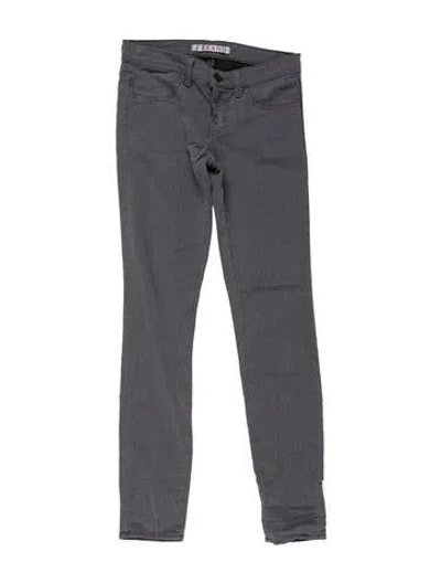 Pre-owned J Brand Low-rise Skinny Leg Jeans In Gray