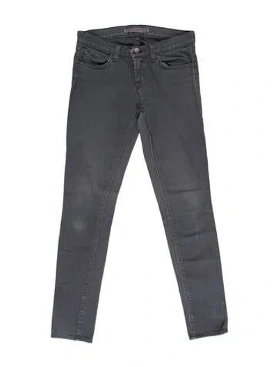 Pre-owned J Brand Low-rise Skinny Leg Jeans In Gray