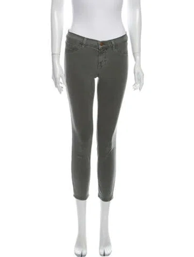 Pre-owned J Brand Low-rise Skinny Leg Jeans In Green