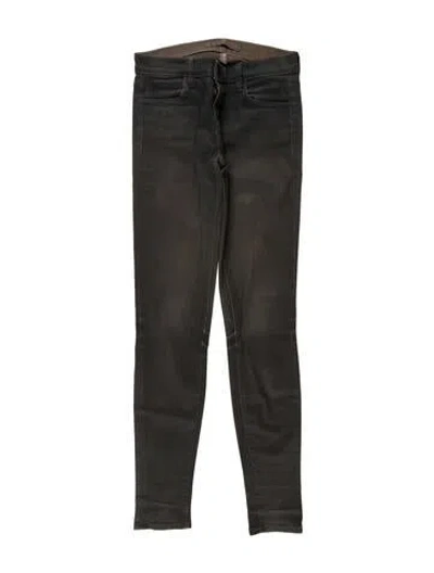 Pre-owned J Brand Low-rise Skinny Leg Jeans In Green