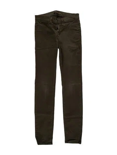 Pre-owned J Brand Low-rise Skinny Leg Jeans In Green