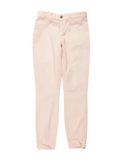 Pre-owned J Brand Low-rise Skinny Leg Jeans In Pink