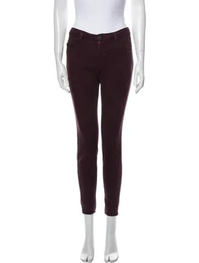 Pre-owned J Brand Low-rise Skinny Leg Jeans In Purple