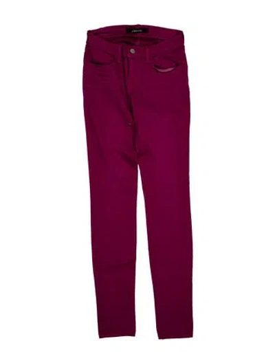 Pre-owned J Brand Low-rise Skinny Leg Jeans In Purple