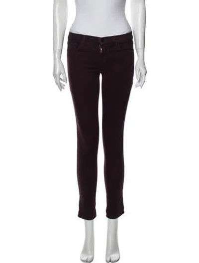 Pre-owned J Brand Low-rise Skinny Leg Jeans In Purple