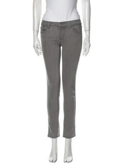 Pre-owned J Brand Low-rise Skinny Leg Skinny Leg Jeans In Gray