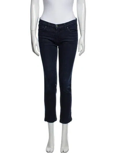 Pre-owned J Brand Low-rise Straight Leg Jeans In Blue