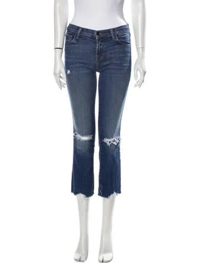 Pre-owned J Brand Low-rise Straight Leg Jeans In Blue