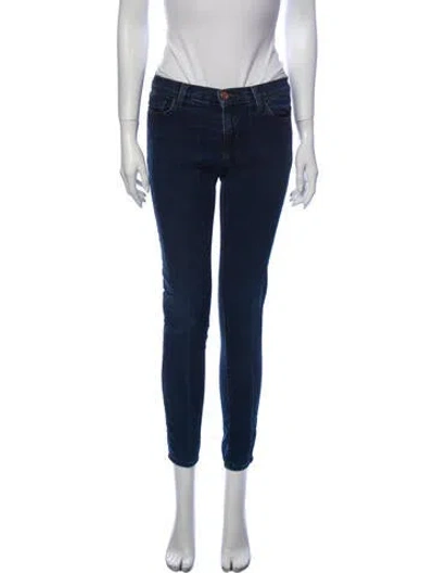 Pre-owned J Brand Low-rise Wide Leg Jeans In Blue