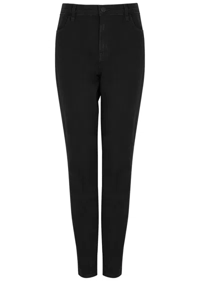 J Brand Maria High-rise Skinny Jeans In Black