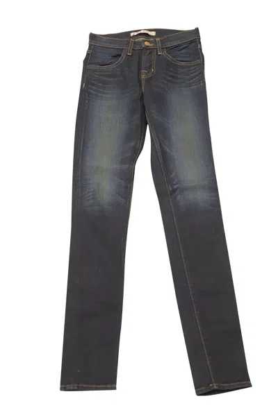 J Brand Maria Skinny Jeans In Dark Blue Cotton