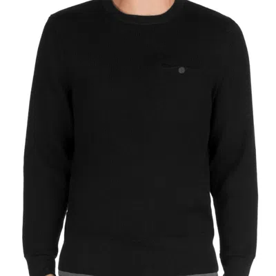 J Brand Men's Black Coolidge Wool Crew Neck Sweater