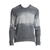 J Brand Men's Gray Ombre Print Messer Fleece Sweatshirt Sweater In Grey