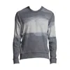 J Brand Men's Gray Ombre Print Messer Fleece Sweatshirt Sweater In Grey