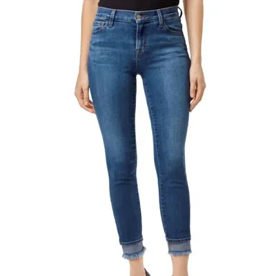 J Brand Mid Rise Crop Skinny Jeans In Hewes In Black