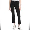 J Brand Mid Rise Straight Split Hem Jeans In Undercover In Black