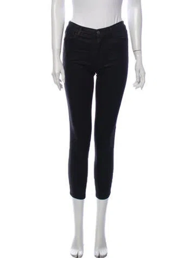 Pre-owned J Brand Mid-rise Skinny Leg Jeans In Black