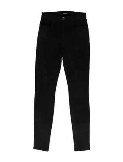 Pre-owned J Brand Mid-rise Skinny Leg Jeans In Black