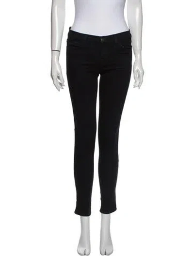 Pre-owned J Brand Mid-rise Skinny Leg Jeans In Black