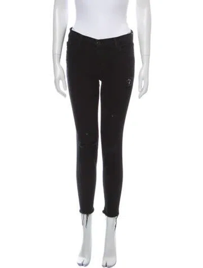 Pre-owned J Brand Mid-rise Skinny Leg Jeans In Black