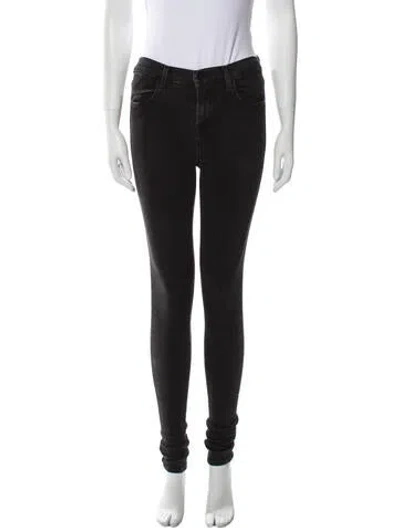 Pre-owned J Brand Mid-rise Skinny Leg Jeans In Black
