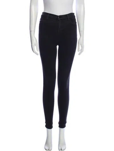 Pre-owned J Brand Mid-rise Skinny Leg Jeans In Black