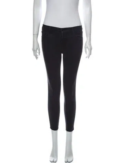 Pre-owned J Brand Mid-rise Skinny Leg Jeans In Black