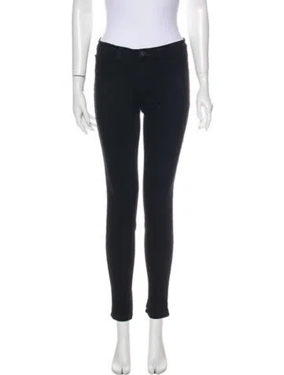 Pre-owned J Brand Mid-rise Skinny Leg Jeans In Black