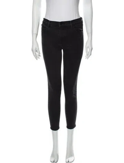 Pre-owned J Brand Mid-rise Skinny Leg Jeans In Black