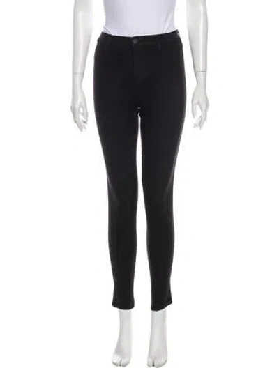 Pre-owned J Brand Mid-rise Skinny Leg Jeans In Black