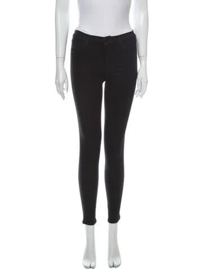 Pre-owned J Brand Mid-rise Skinny Leg Jeans In Black