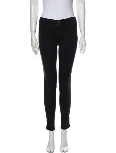 Pre-owned J Brand Mid-rise Skinny Leg Jeans In Black