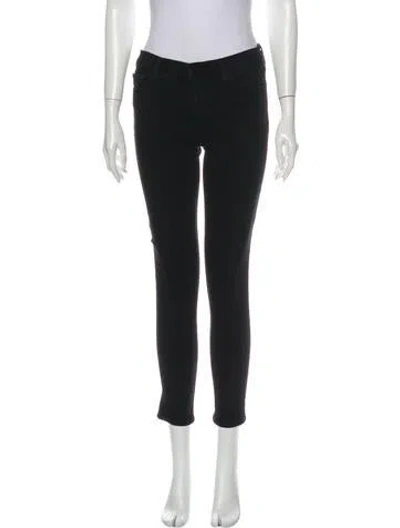 Pre-owned J Brand Mid-rise Skinny Leg Jeans In Black