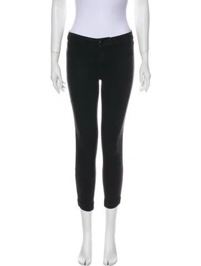 Pre-owned J Brand Mid-rise Skinny Leg Jeans In Black