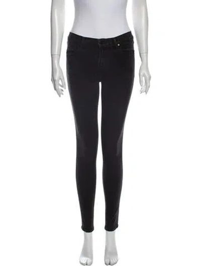 Pre-owned J Brand Mid-rise Skinny Leg Jeans In Black