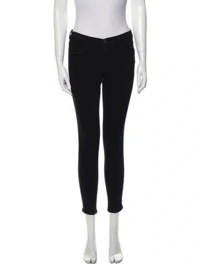 Pre-owned J Brand Mid-rise Skinny Leg Jeans In Black