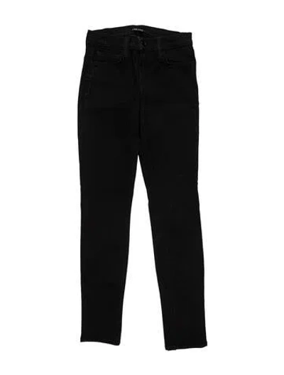 Pre-owned J Brand Mid-rise Skinny Leg Jeans In Black
