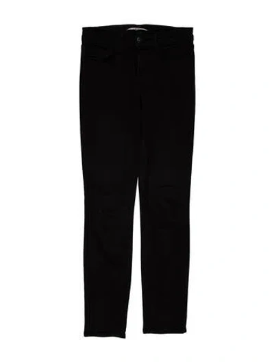 Pre-owned J Brand Mid-rise Skinny Leg Jeans In Black