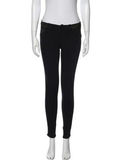 Pre-owned J Brand Mid-rise Skinny Leg Jeans In Black