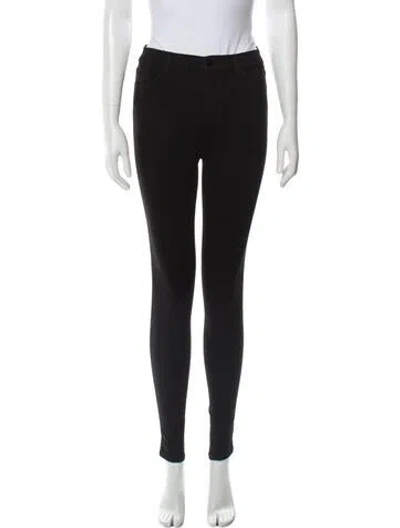 Pre-owned J Brand Mid-rise Skinny Leg Jeans In Black