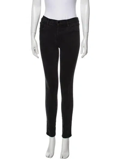 Pre-owned J Brand Mid-rise Skinny Leg Jeans In Black